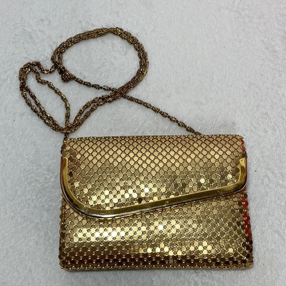 None Handbags - Vintage Gold Chain Evening Bag